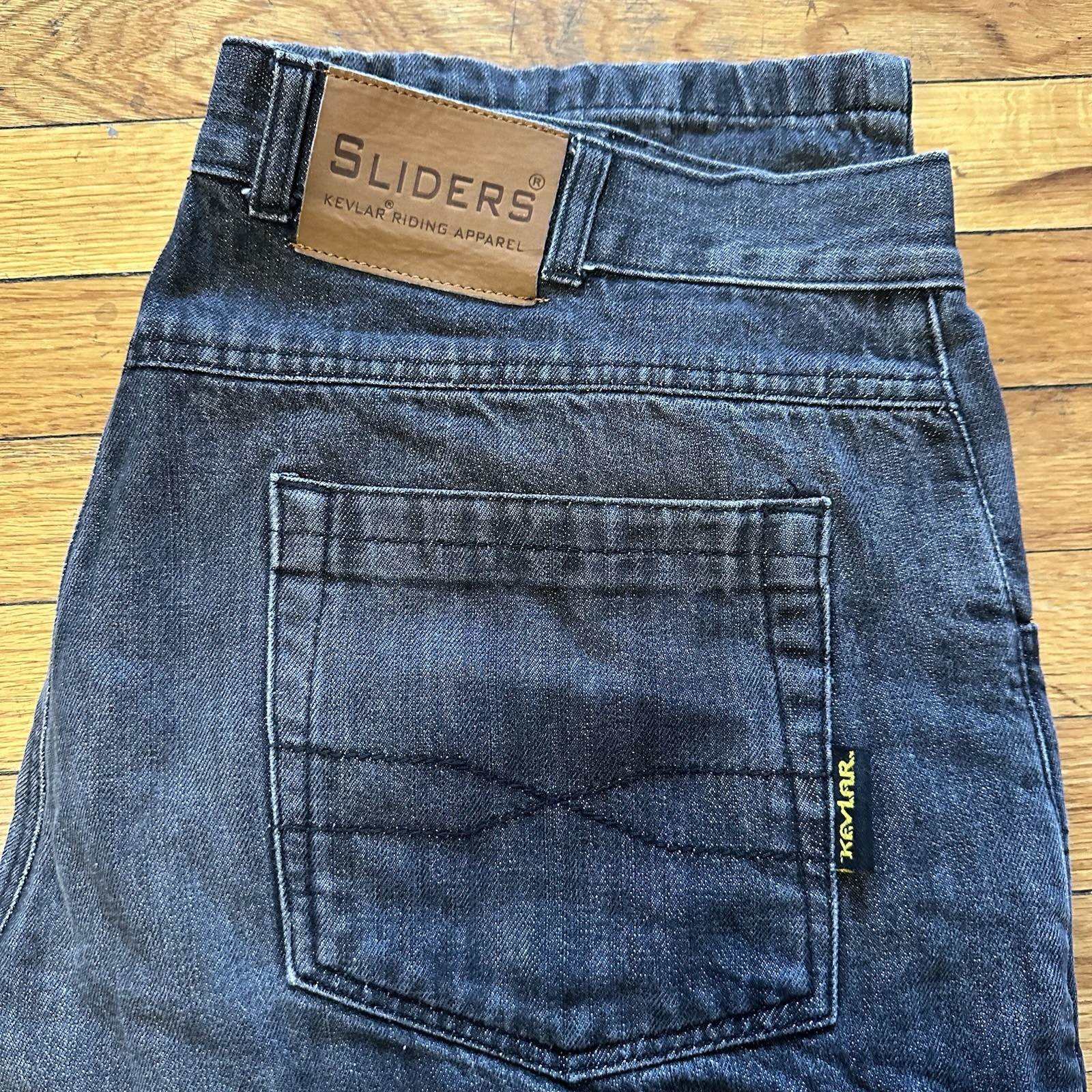 Sliders Kevlar Reinforced Motorcycle Jeans Mens 34×34 Black