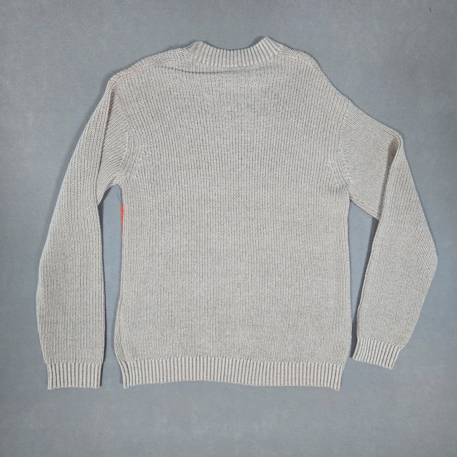 Hallstatt Men’s Shaker Sweater Size L Cloud Gray Long Sleeve Cotton Blend