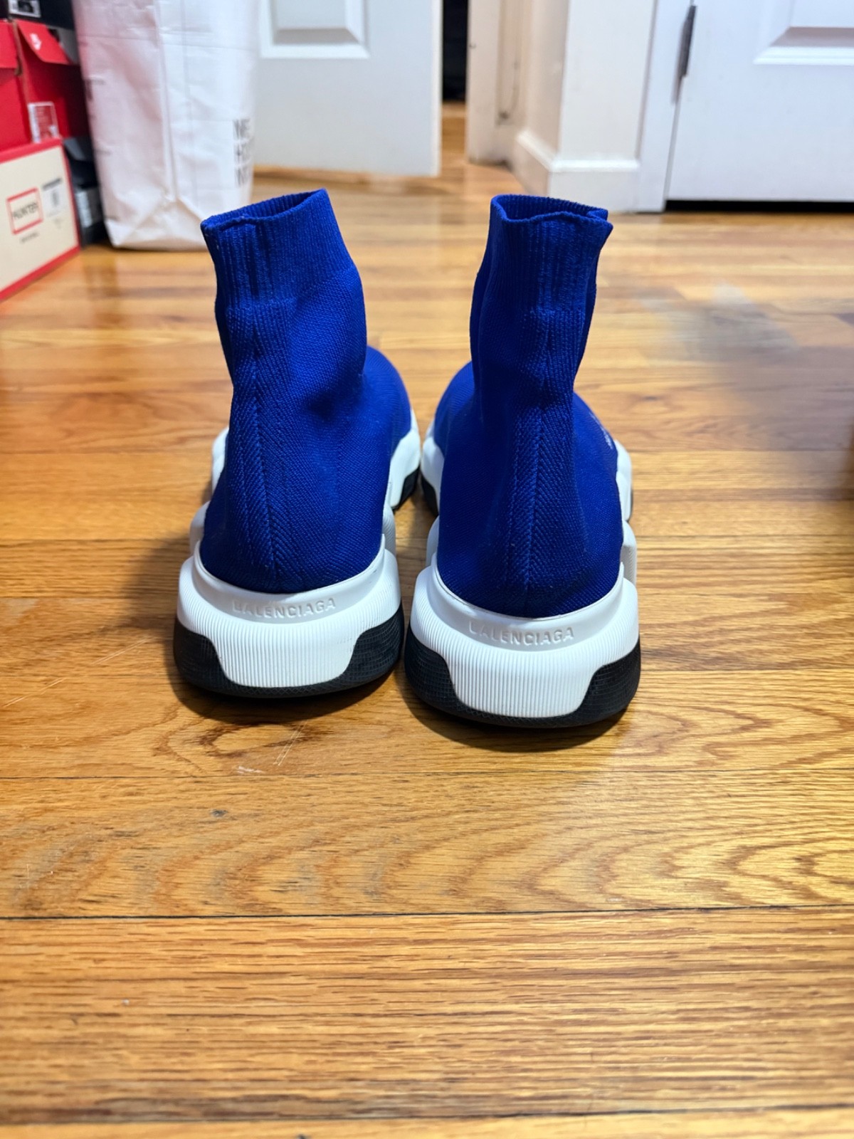 Pre-Owned Balenciaga Recycled Speed 2.0 Sneakers Dark Blue Size US11