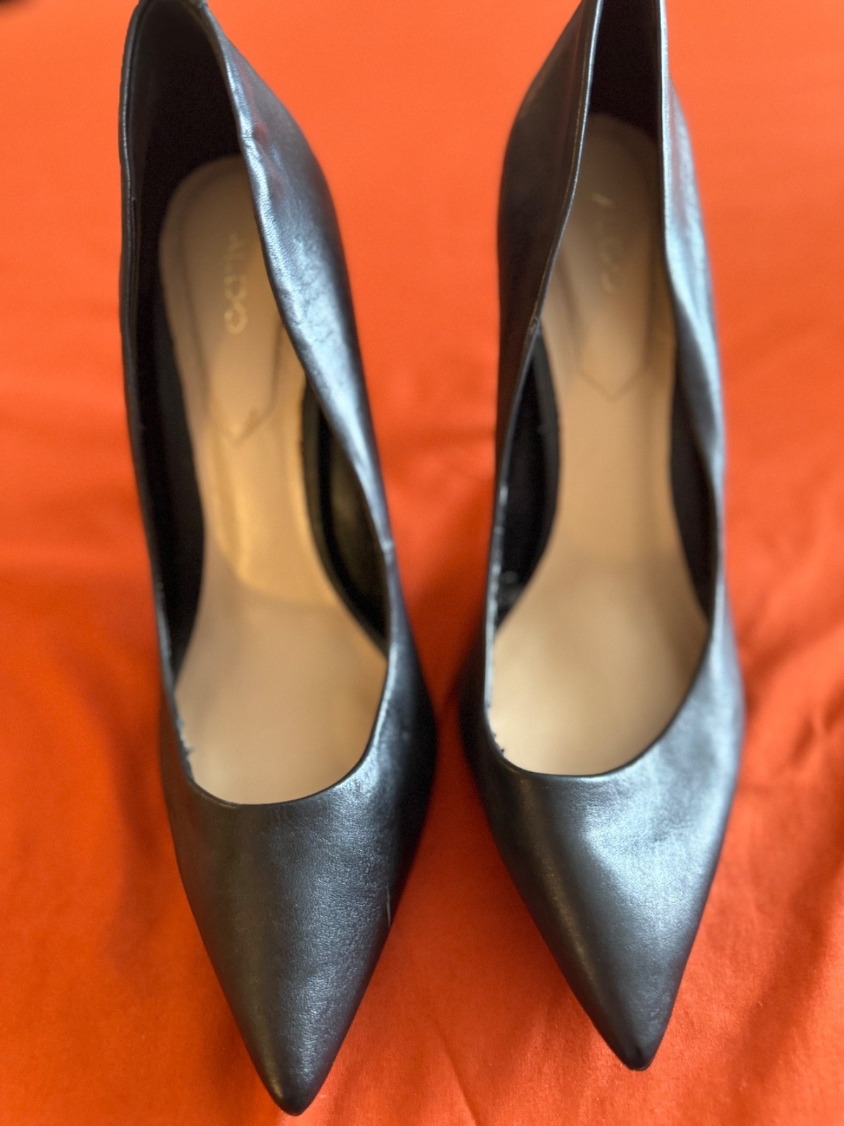 Women’s ALDO Patent Leather Pointed-Toe Stiletto Pumps Black Size 9