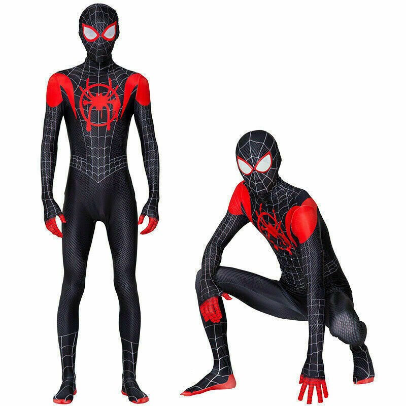 Spider-Man Boy Miles Morales Spiderman Raimi Jumpsuit Kids/Adult Costume Cosplay