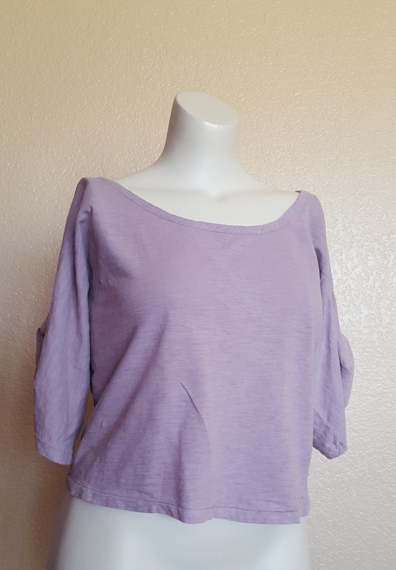 Elizabeth and James Oversized Knit Tee Top Lilac Purple M H024 New $80