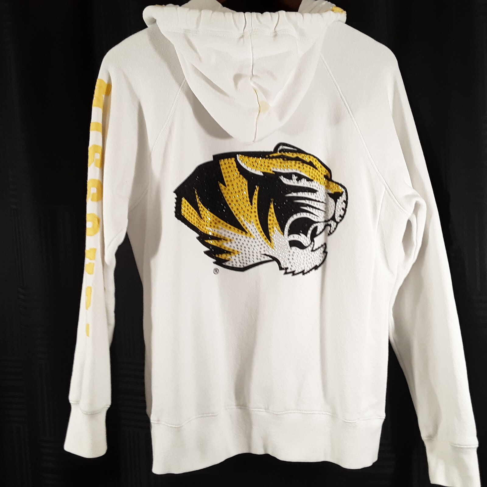 e5 College Classics University of MO Tigers Hoodie Jacket Size L Zip Bling Spots