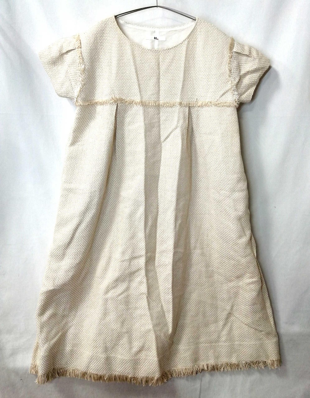 Cotton & Japanese Paper Dress Women’s Size 0 40in Length 45cm Shoulder