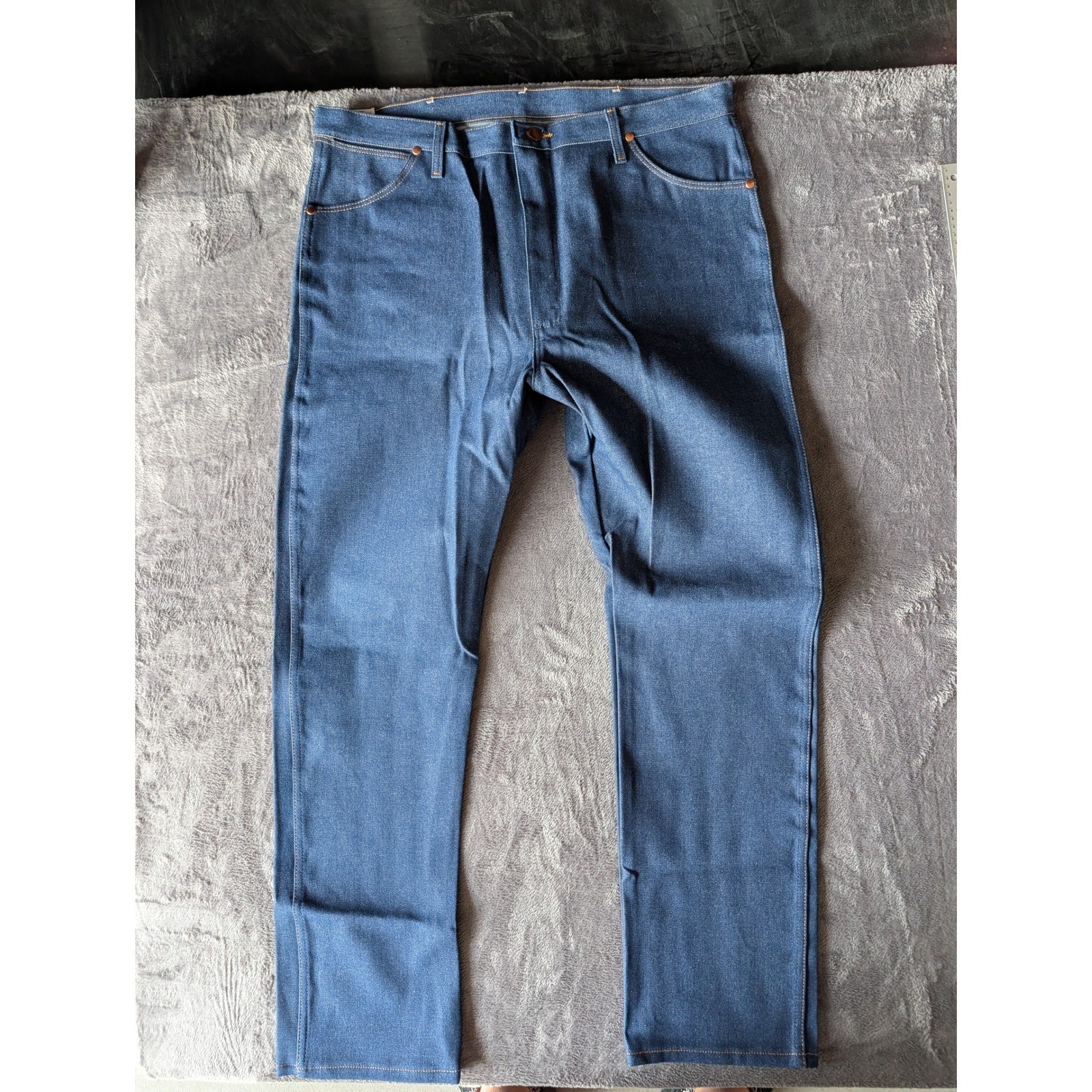 Wrangler 13MWZ Cowboy Cut Original Fit Jeans 40×34 Rigid Blue Heavyweight Denim
