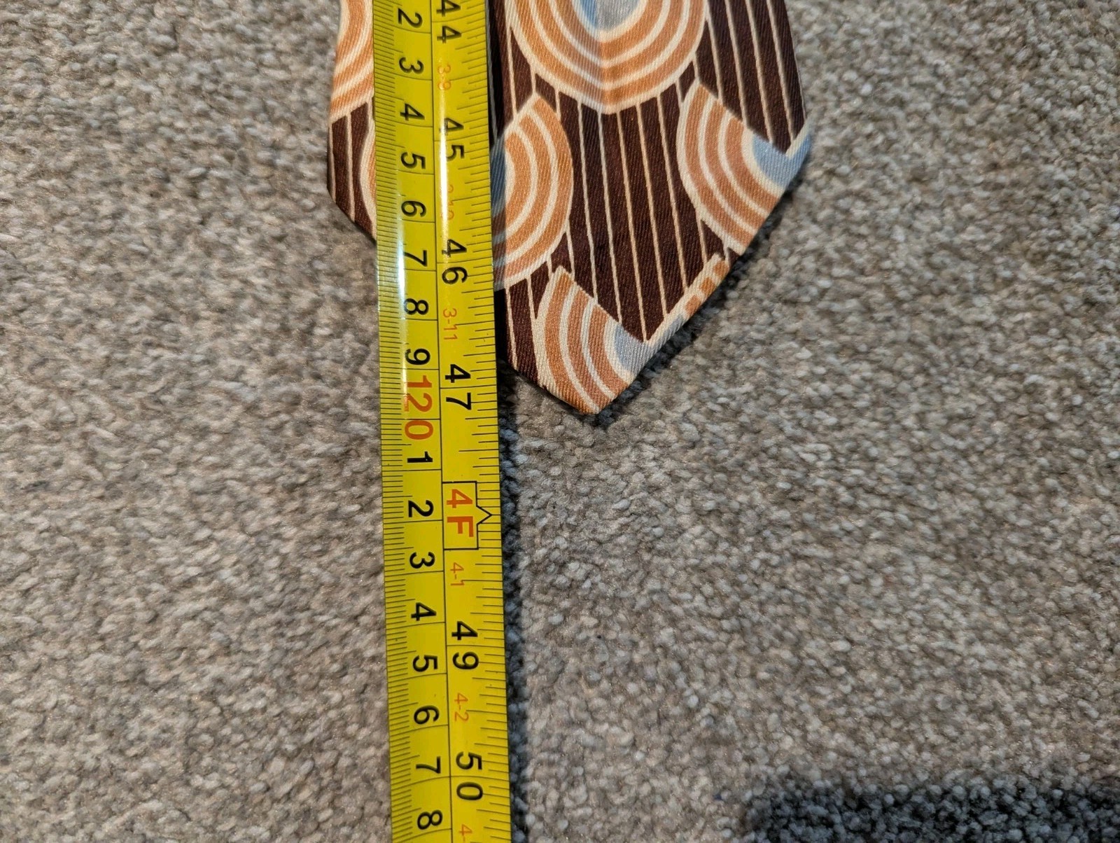 Vintage 1930s 40s Tie Geometric Abstract Art 47 Inches