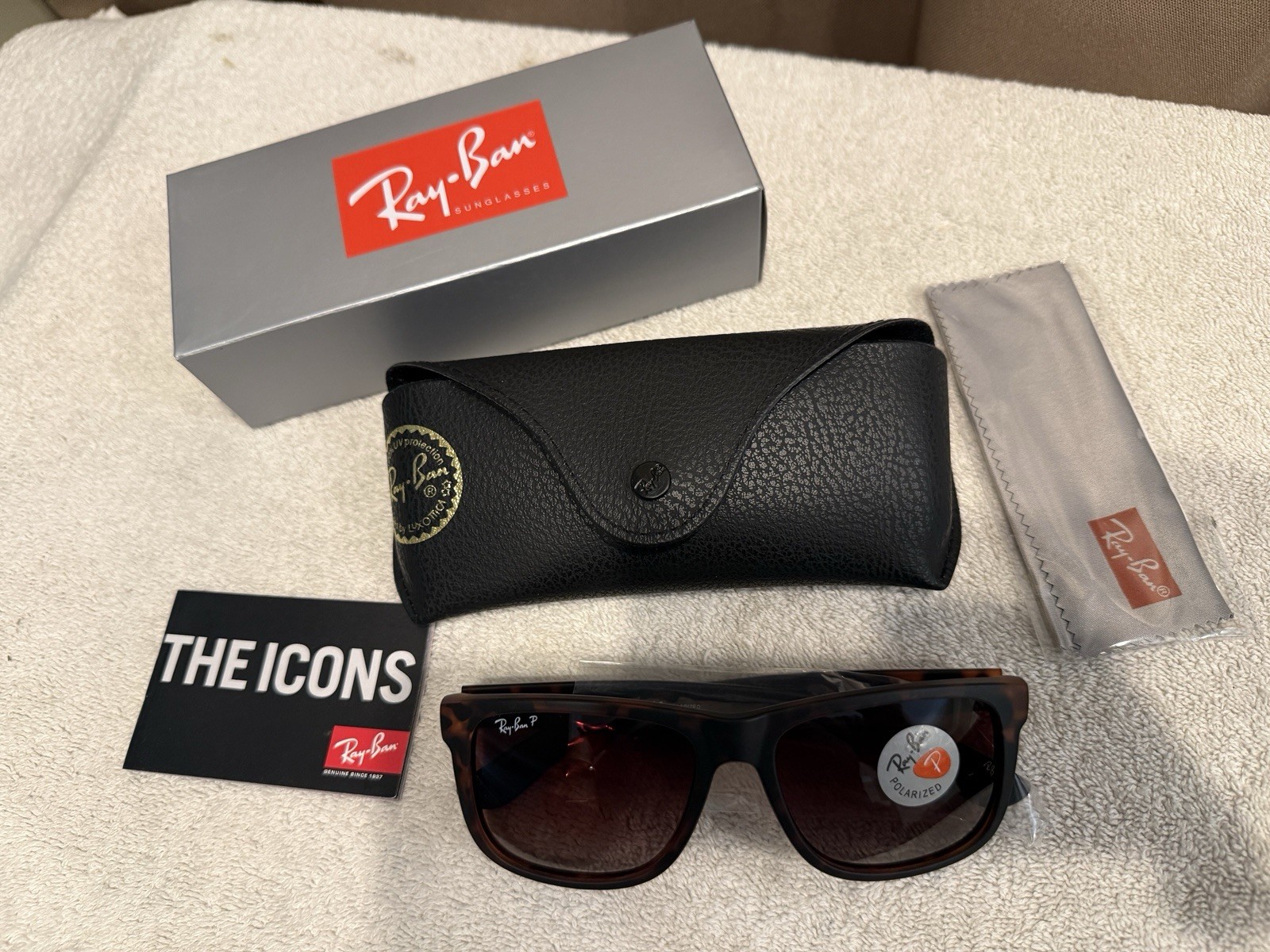 😎Ray-Ban Sunglasses Justin ORB4165 865/T5 Rubber Light Havana Brown Gradient