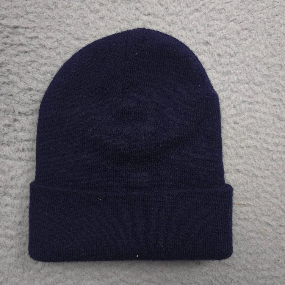 Gelante Adidas Logo Embroidered Navy Cuffed Knit Beanie Hat Acrylic OSFA