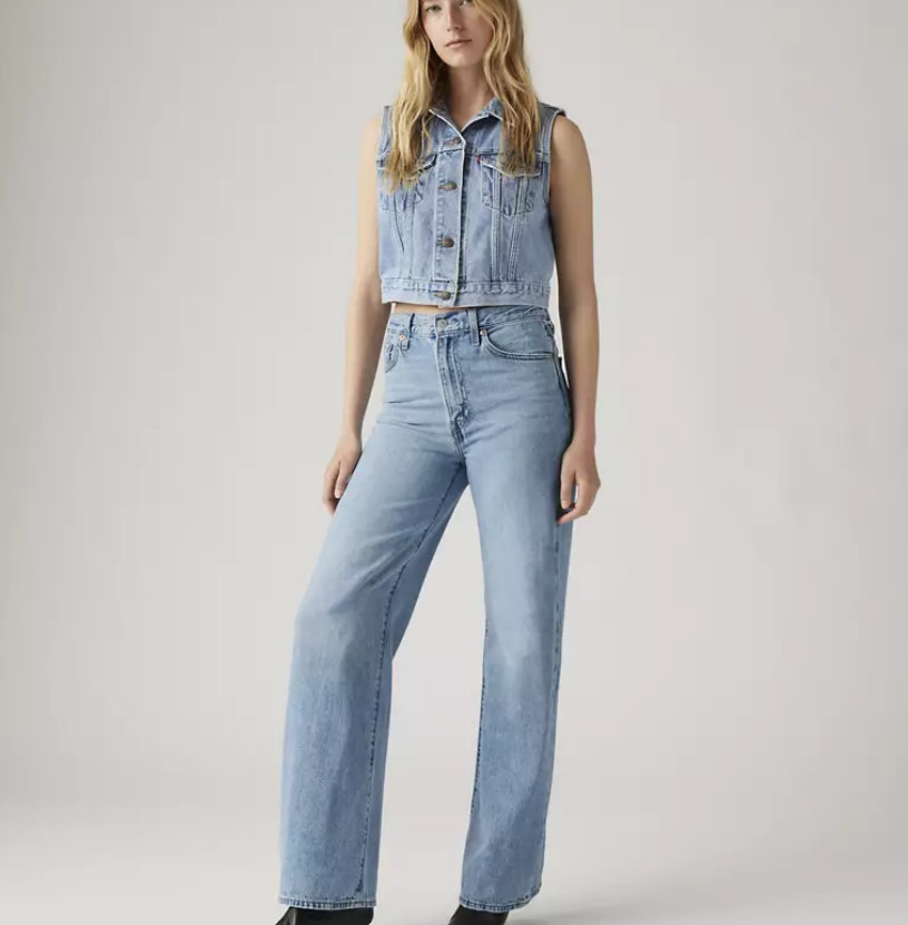 Levi’s Ribcage Wide Leg Women’s Jeans – Far And Wide – Light Wash / New