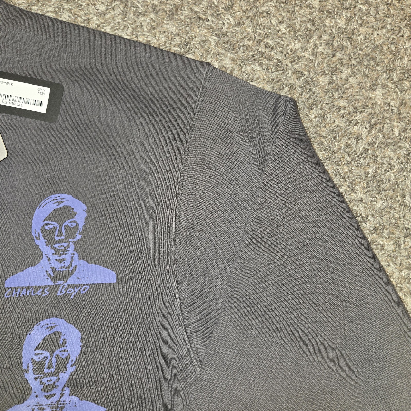 Seoul Projects Neoist Crewneck Sweater Mens Size Large Gray NWT Streetwear Terry