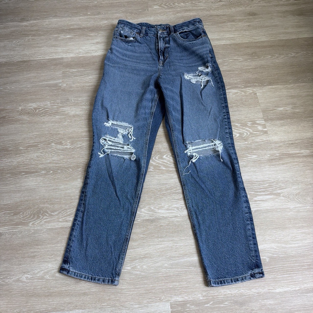American Eagle Strigid Curvy Mom Jeans Women’s Blue Medium Wash Size 10