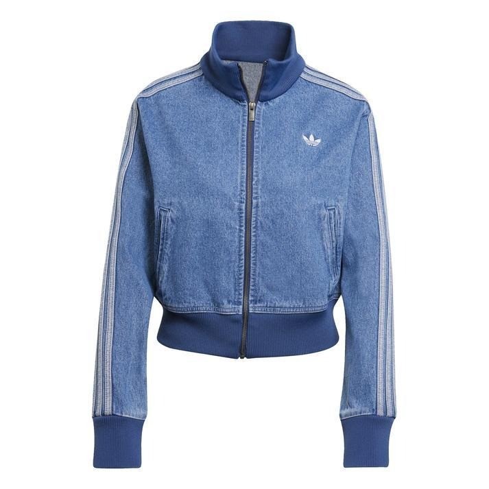 ADIDAS Adicolor Denim Track Top JD2570 Indigo Denim Women Size XS-3XL New