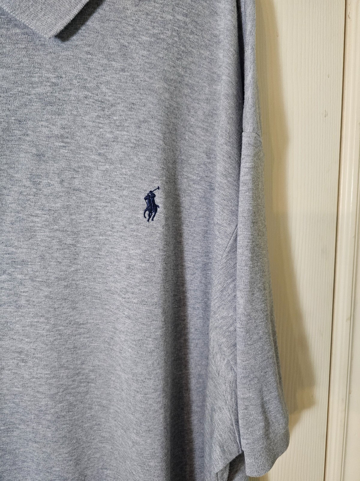 Polo Ralph Lauren Shirt Men’s 4XB Big&Tall Gray Short Sleeve Blue Pony