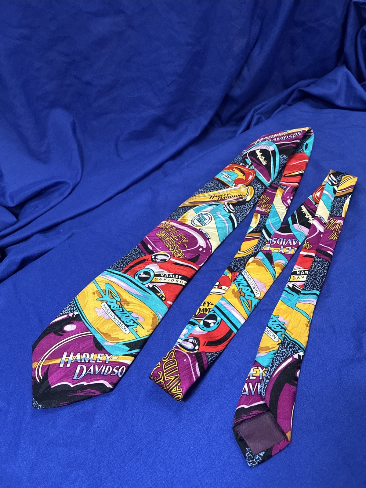5 Novelty Neck Ties: Harley, Hot Rods, Knob Creek Bourbon, Fishing Lure, Birch