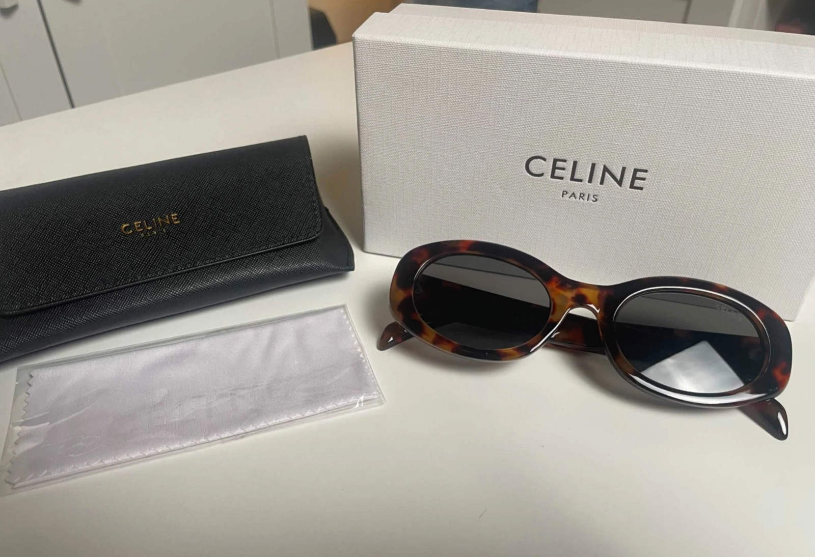 Celine Triomphe Sunglasses Cl4019u Triomphe Brown Frame / Gray Lens