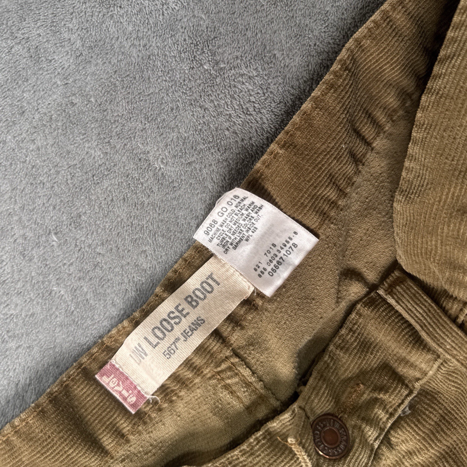Levis 567 Mens 36×30 Pants Jeans Brown Corduroy Baggy Low Loose Boot Y2K VTG NWT