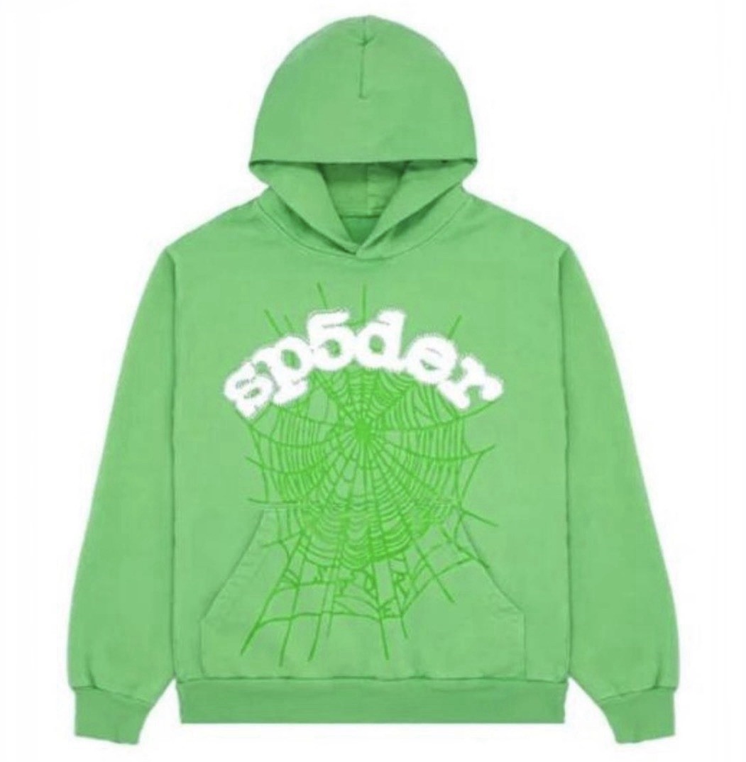 sp5der Men’s Pullover Hoodie M Multicolor Spider Web Graphic Cotton Blend