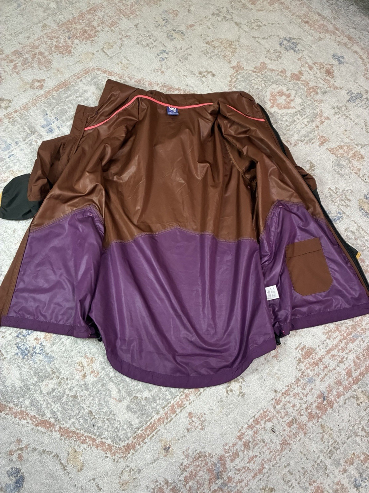 Without Walls Colorblock Hooded Windbreaker Jacket Retro Gorpcore Mens Size XL