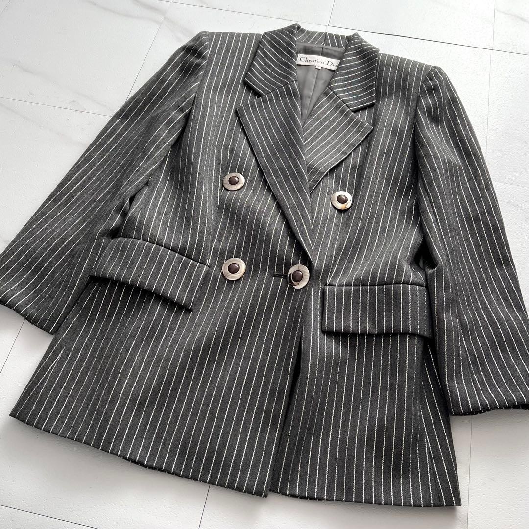 Christian Dior tailored jacket, women’s, wool, gray, size M