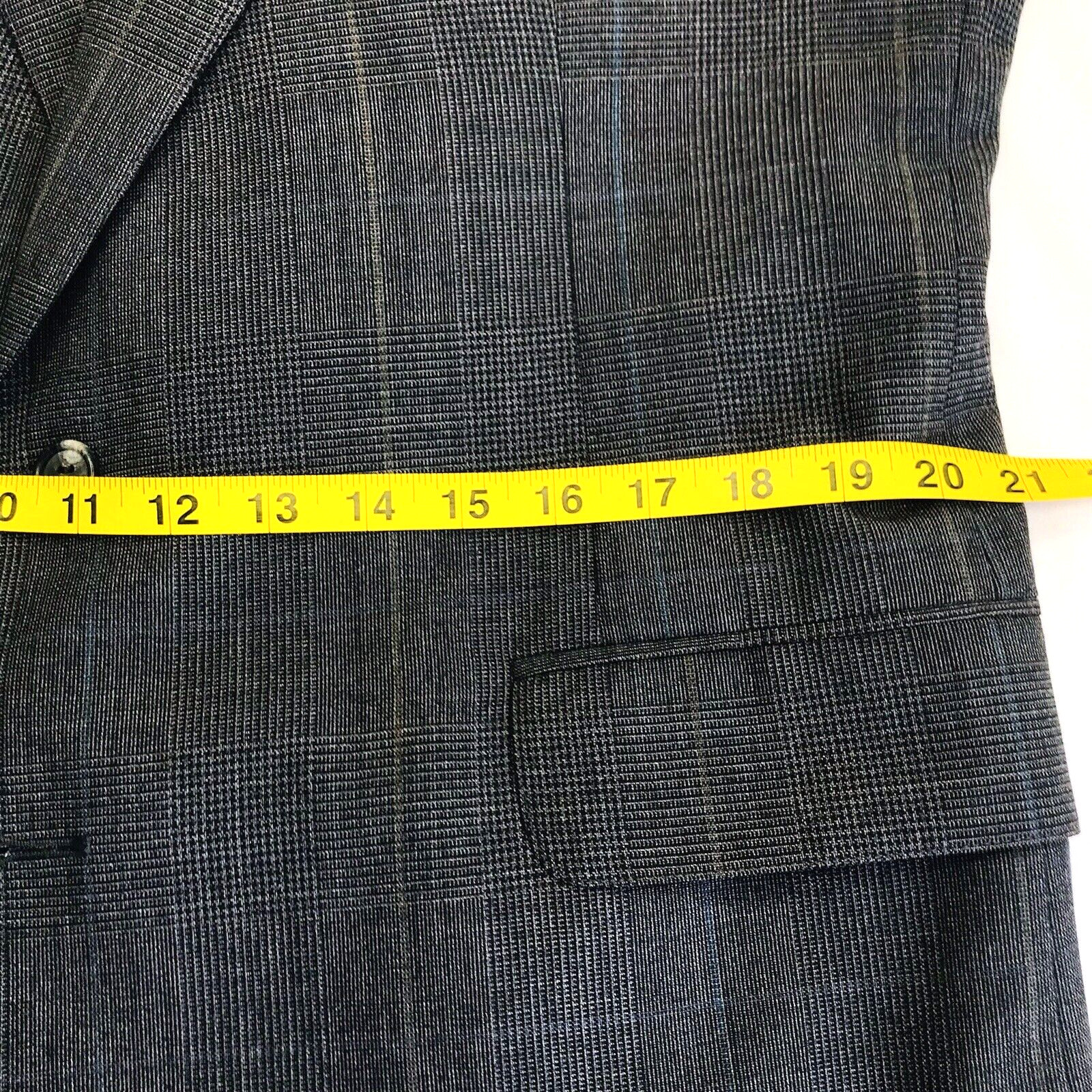 Andhurst Vintage Suit Glen Plaid Gray 42 Pants 36 Pleated No Cuff Preppy Career