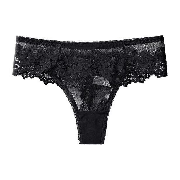 Pack Of 5 Sexy Womens Panties Thongs Sheer Lace Thongs String Bikinis Intimates