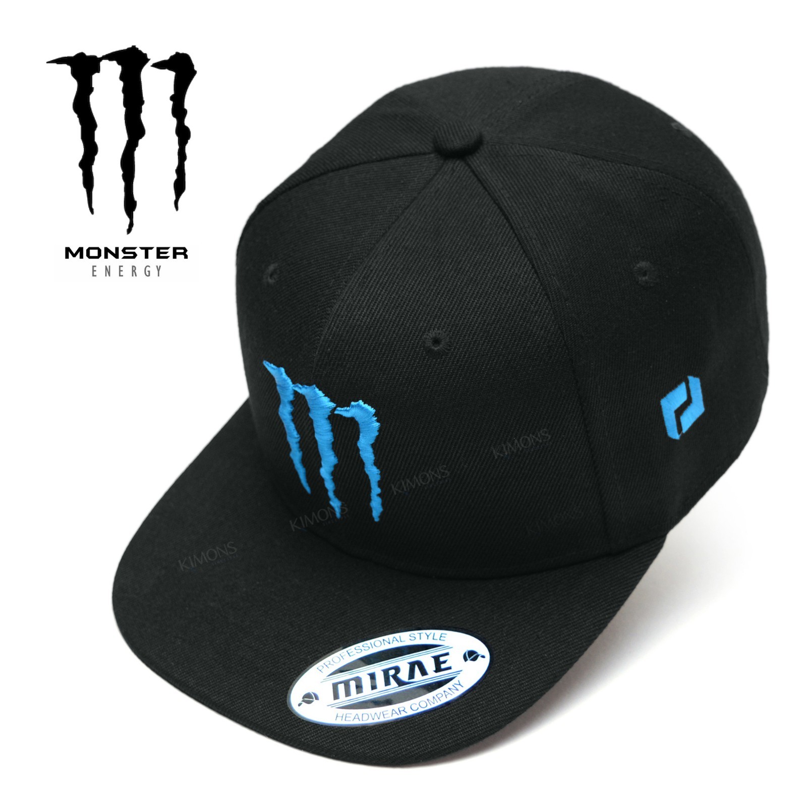 Energy Drink Embroidered Snapback Hat Monster Black Cap **Free Returns** TQ / BK