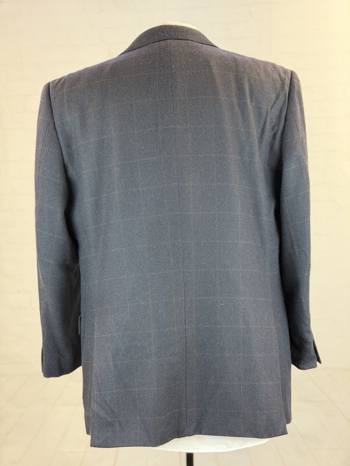 Ermenegildo Zegna Italy Men’s Navy Blue Plaid 100% Camel Hair Blazer 42R $5,395