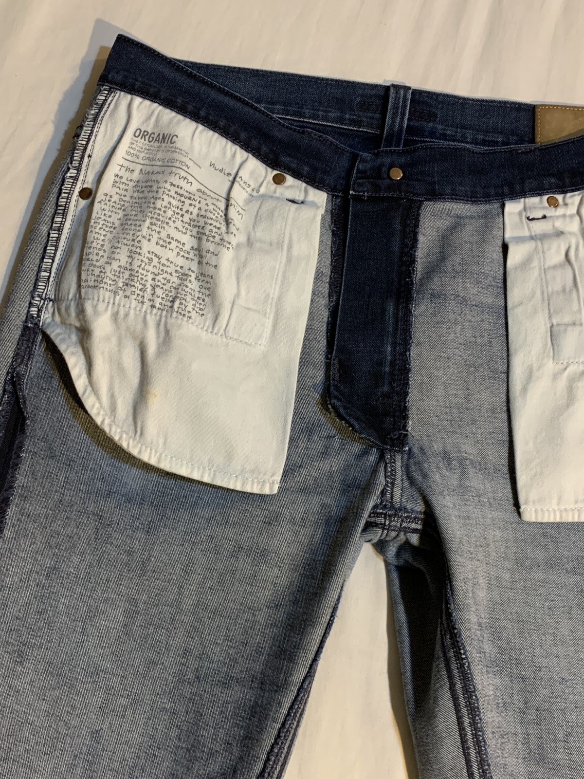 Nudie Jeans Co, Lean Dean, Deep Sparkle, 98% Cotton 2% Elastane, Size 34 x 34.