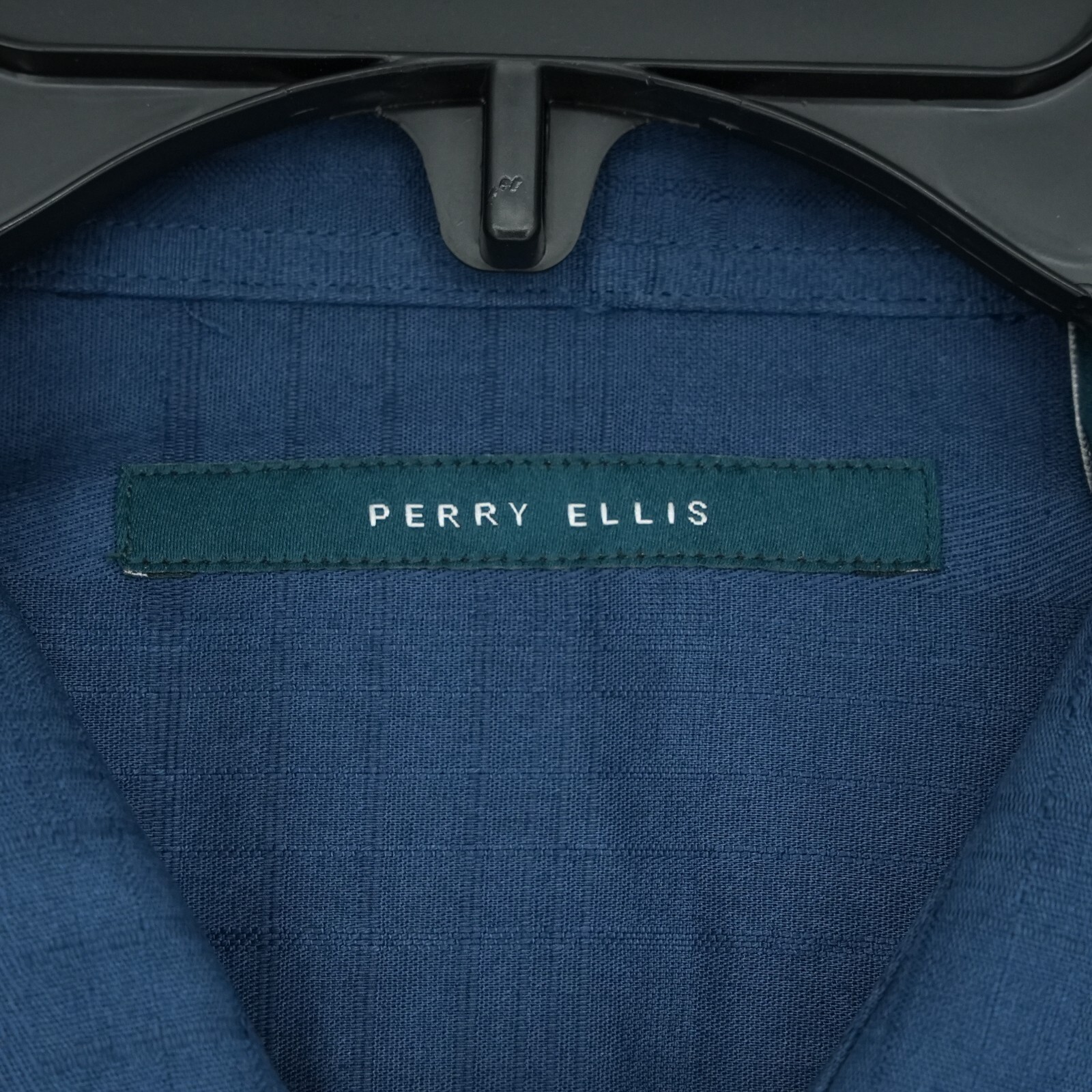 Perry Ellis Men’s Short-Sleeve Shirt XLT Blue Check NWT $89.50