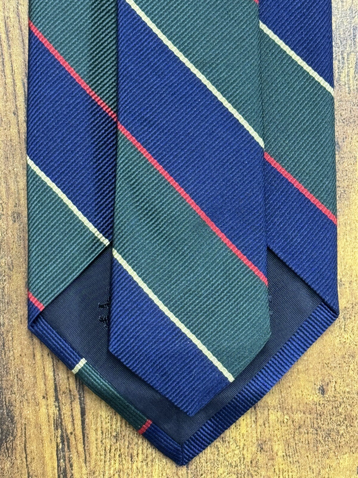 Brooks Brothers Green, Blue, Red & Gold Striped Tie 100% Silk Men’s Necktie 57″