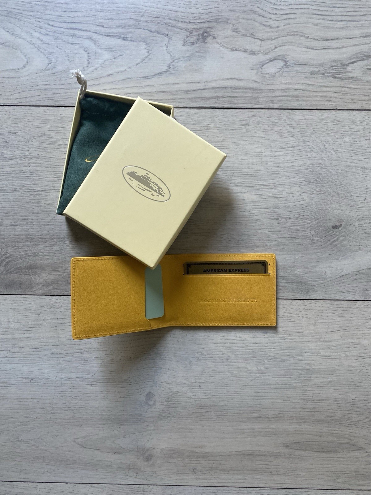 Corteiz Island Leather Card Holder Yellow New