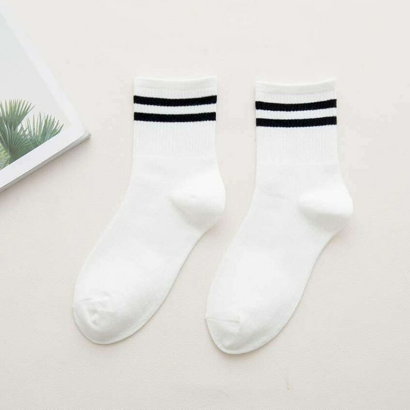 Socks School Cotton Loose Striped Crew Sport Colorful Women Sox Harajuku