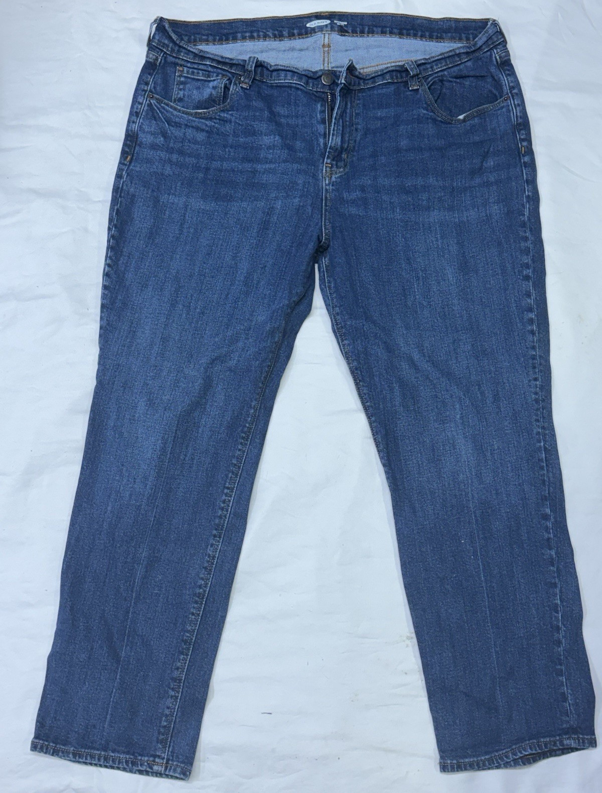 Old Navy Boyfriend Mid-Rise Medium Wash Blue Denim Jeans Stretch 5-Pocket 16
