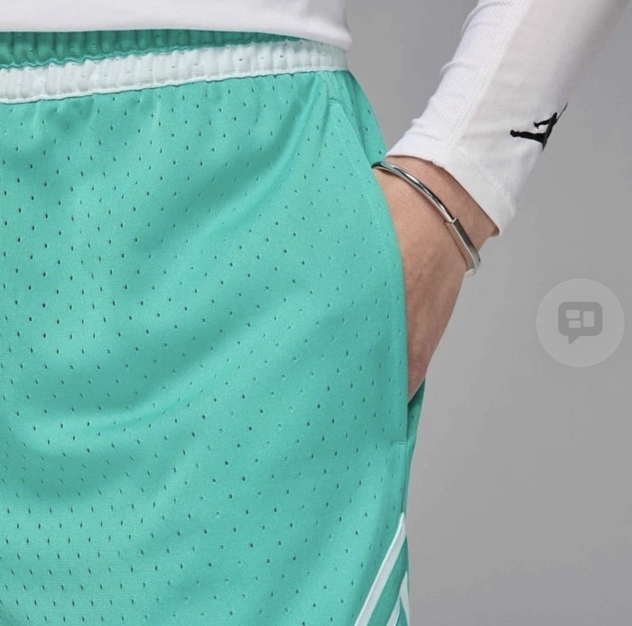 Nike Air Jordan Diamond Dri-FIT Sport Mesh Shorts Washed Teal Men’s L HF9910-392