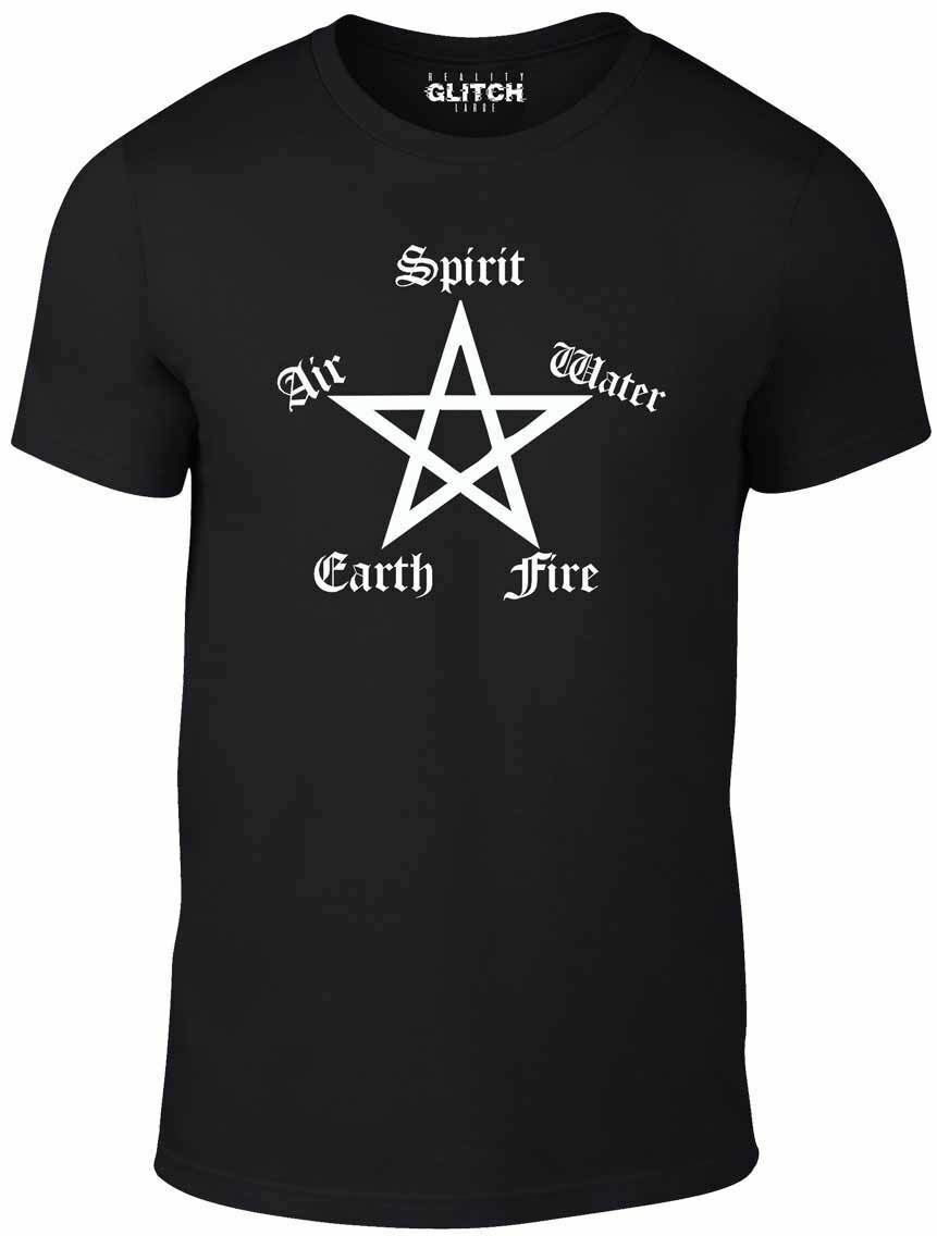 Elements Pentagram T-Shirt – Funny t-shirt Pagan nature retro witchcraft satan