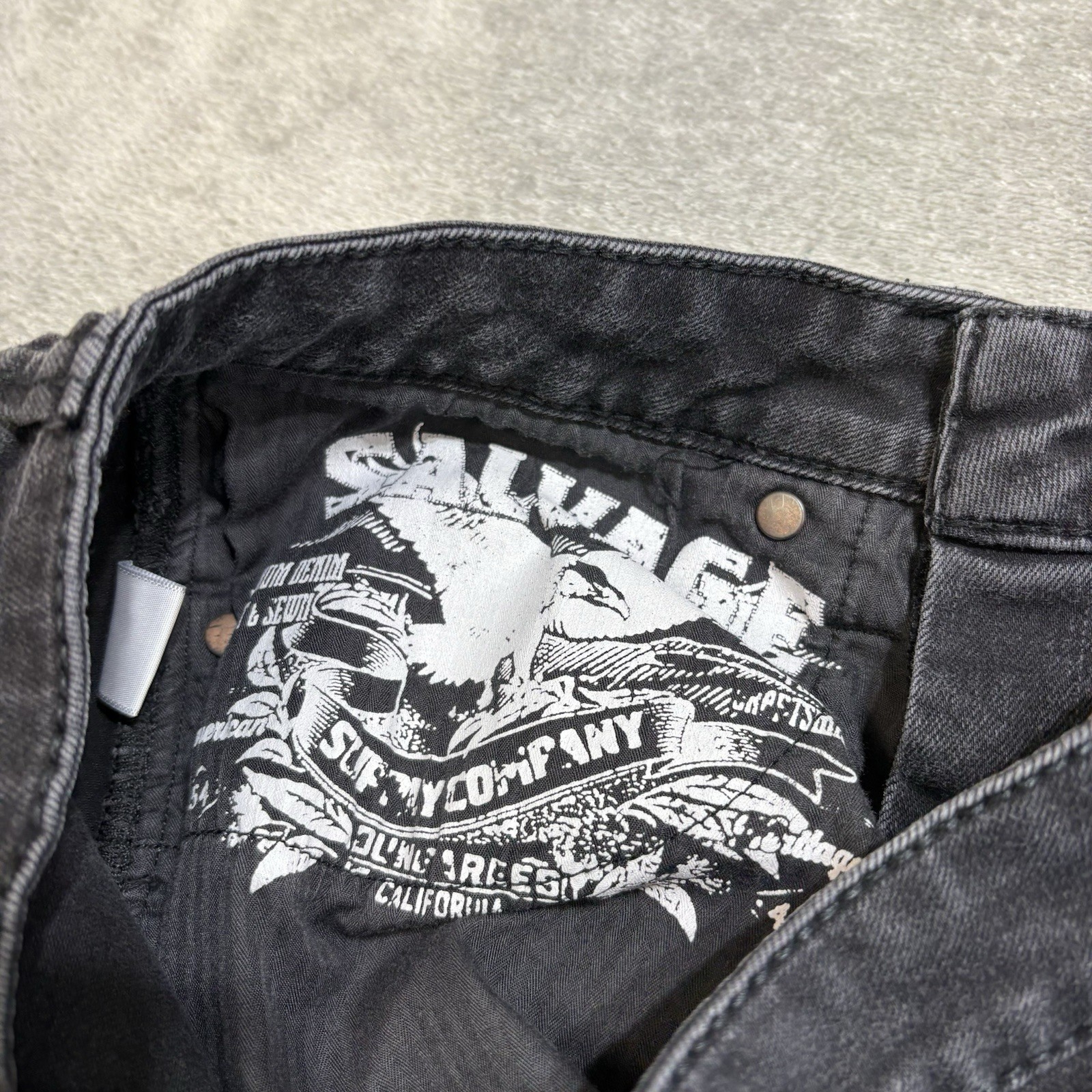 Buckle Salvage Supply Co Mayhem Straight Jeans Fits 30×28 Regular Fit Black