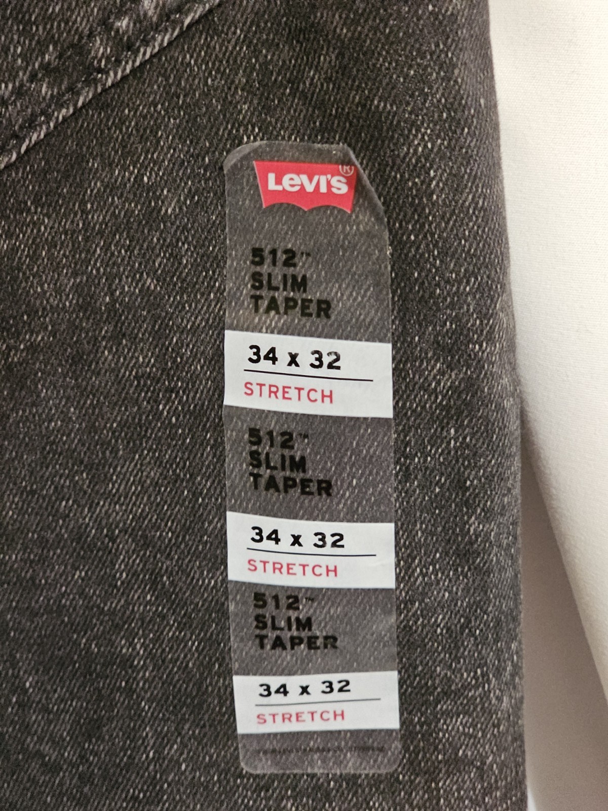 NEW! Levi’s Men’s 512 Slim Taper Stretch Jeans Native Cali Size 34×32 New w/Tags