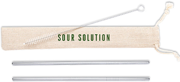 SOUR STAINLESS STEEL DRINK STRAW
