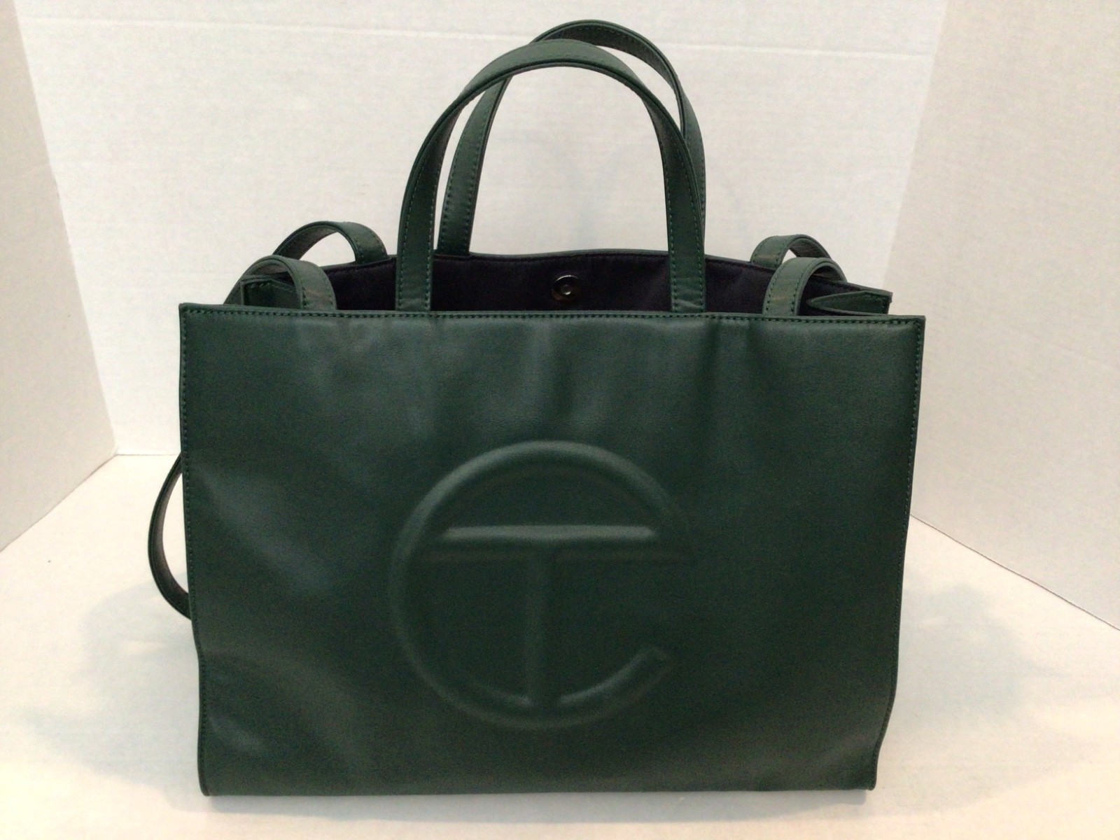 Telfar Medium Shopping Bag Dark Olive Vegan Leather Tote Crossbody TW-ND2147