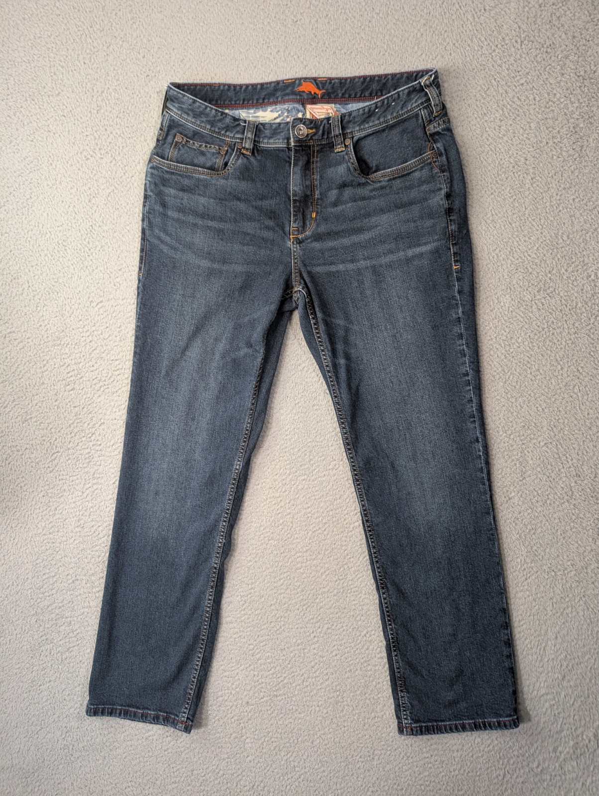 Tommy Bahama Jeans Mens 34×30 (Meas 33.5×28.5) Blue Cotton Tencel Blend Stretch