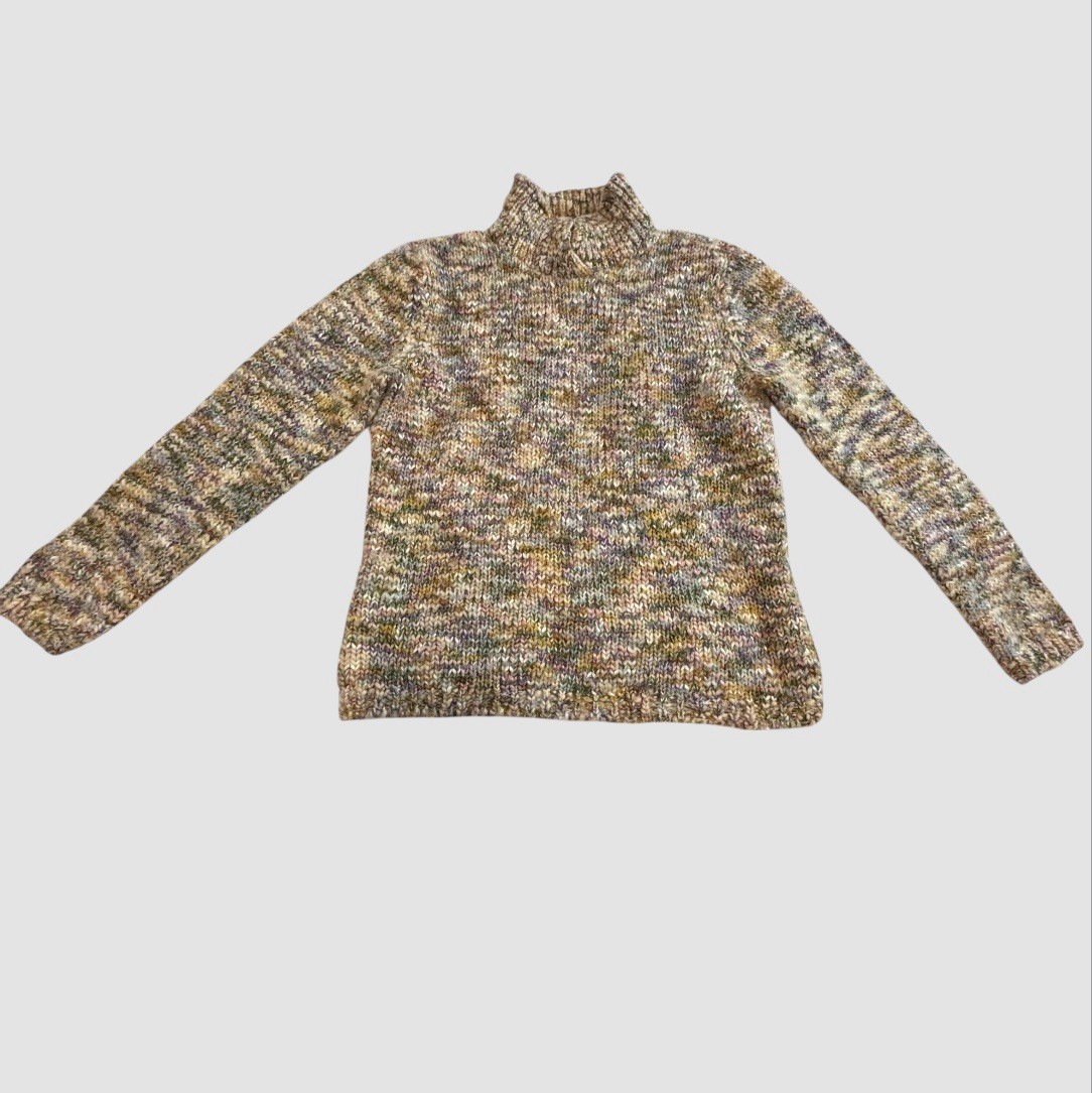 Talbots Women’s Small Chunky Knit Wool Blend Sweater Variegated Colorful