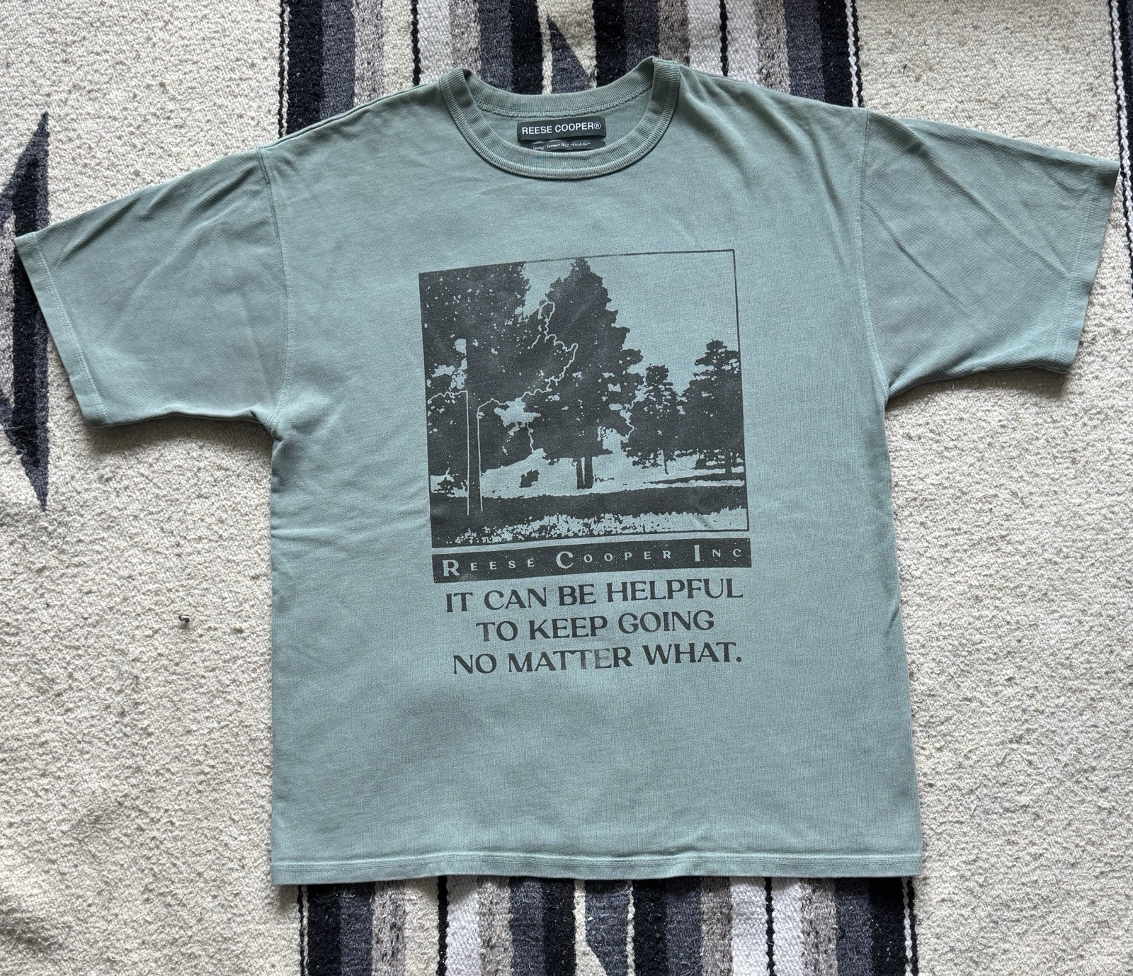 Reese Cooper Spring Summer 2022 “Keep Going” Nature T-Shirt Large
