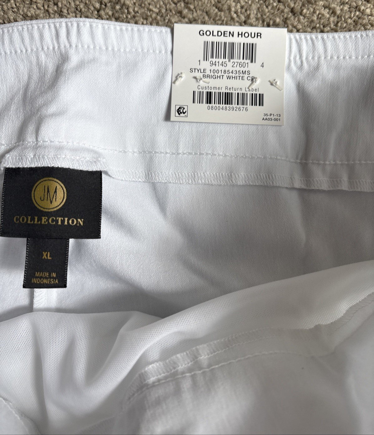 Capri Pants or Shorts Size L and Size XL Solid or Patterns or Blue Jean, White