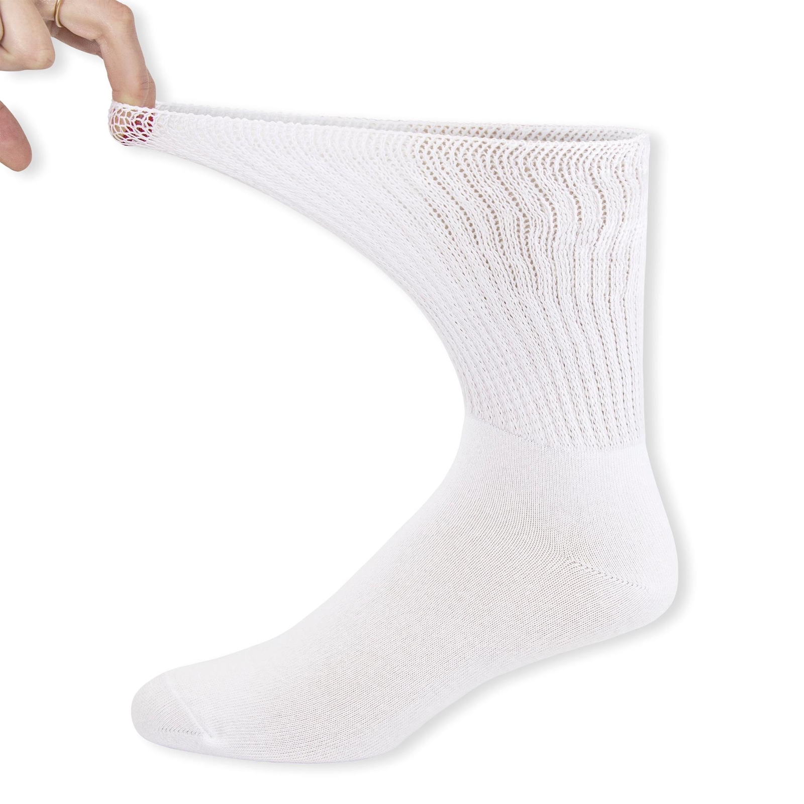 Thin Combed Cotton Diabetic Socks, Loose, Non-Binding Low-Crew Socks (Size 7-11)