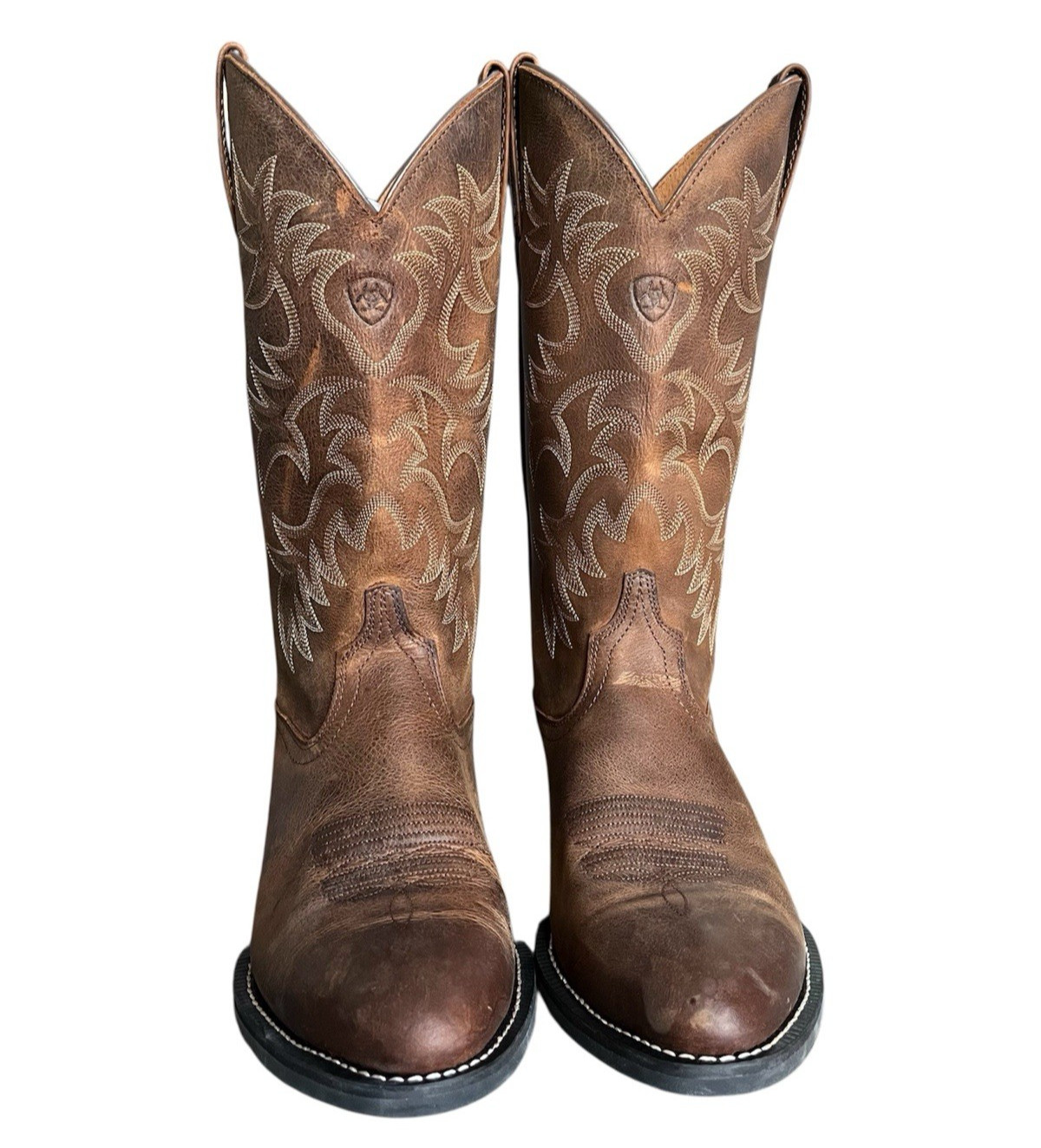 Ariat 34725 Heritage R Toe Western Leather Pull On Cowboy Mens Boots Size 9.5 D
