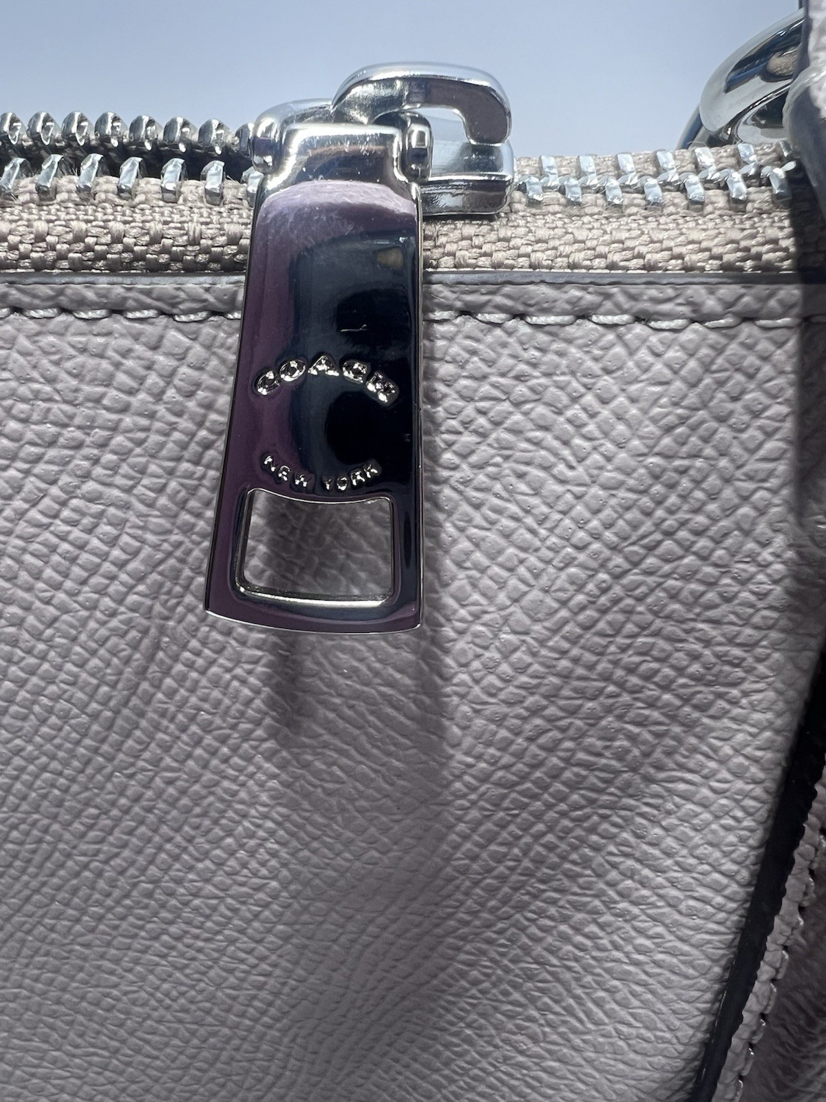 COACH Ava Tote Crossgrain Leather Handbag Gray F57526 Great Condition