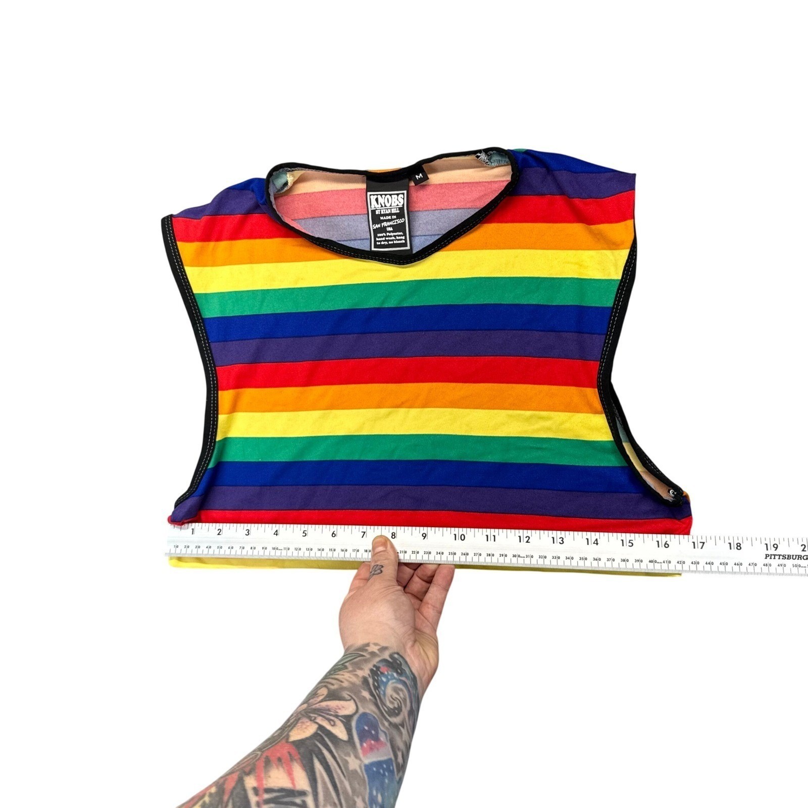 Rainbow Striped MD Rave Festival Queer Fashion LGBTQ Colorful 90s Pride Retro