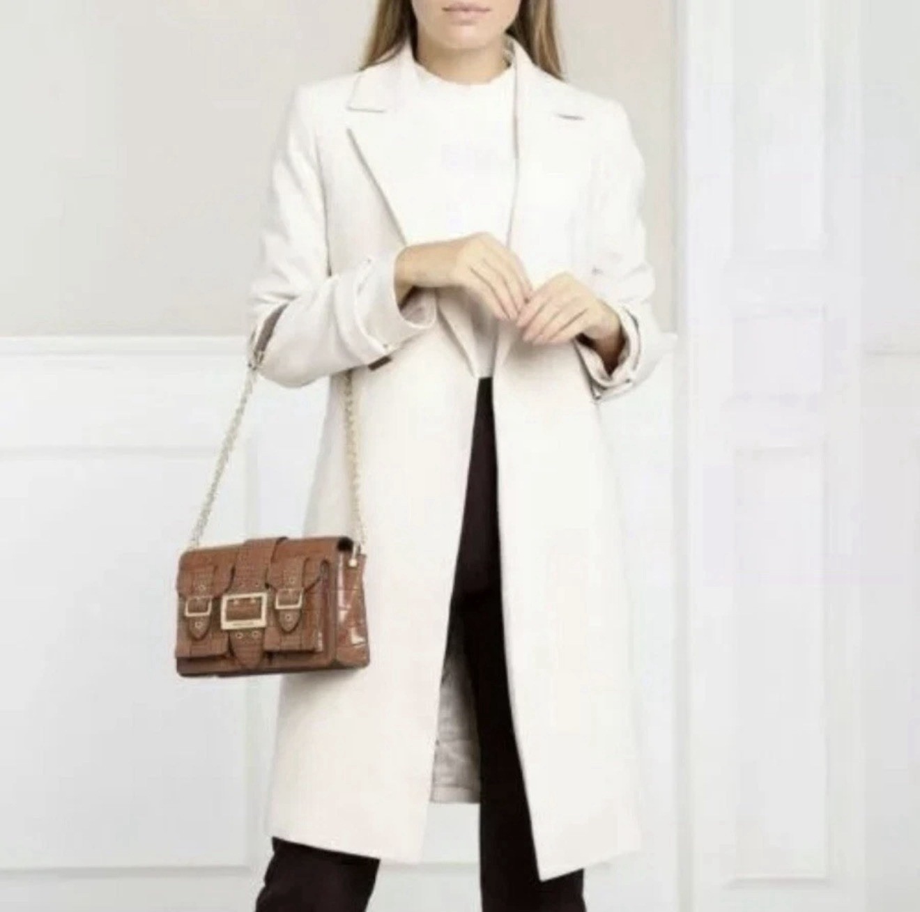 MICHAEL Michael Kors Hayden Pocket Messenger Embossed Leather Handbag Chestnut