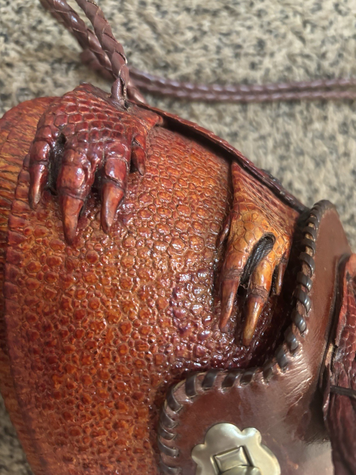 Vintage Genuine Armadillo Purse 🦔 Real Armadillo Shell Leather Bag Rare Western