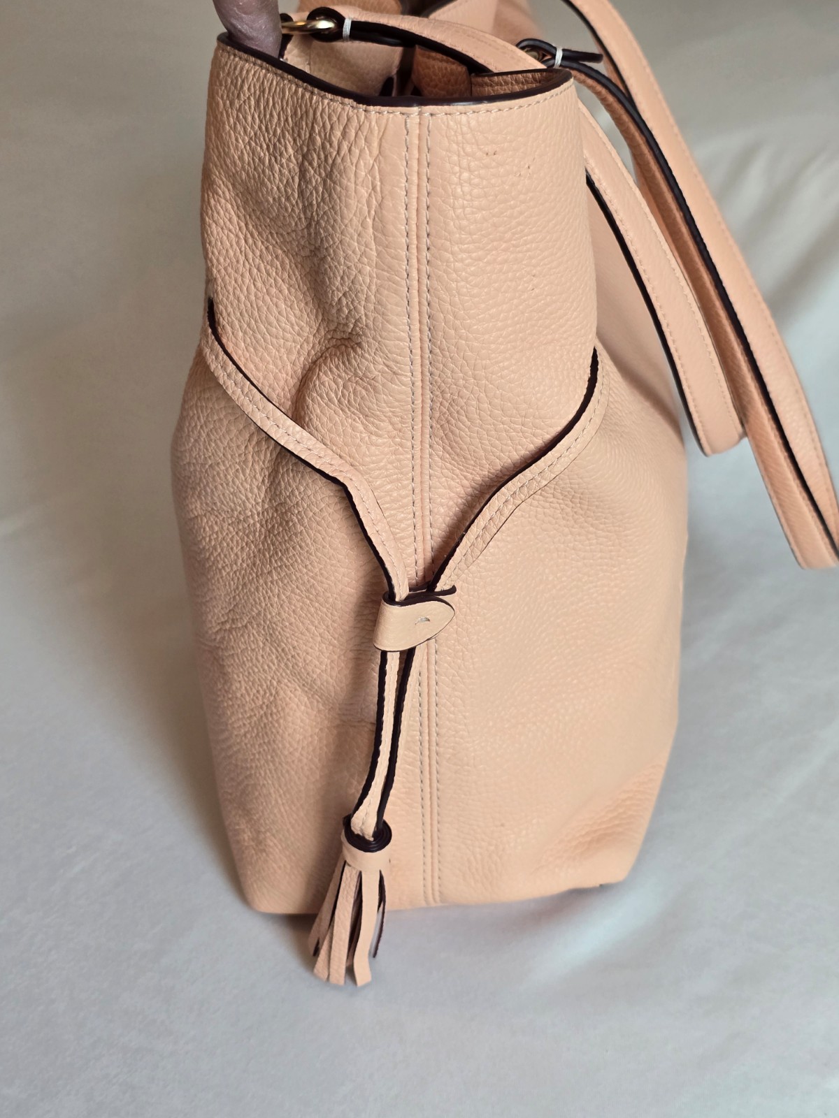 Coach Andy Tote in Faded Blush Pebbled Leather Embossed Horse & Carriage Logo